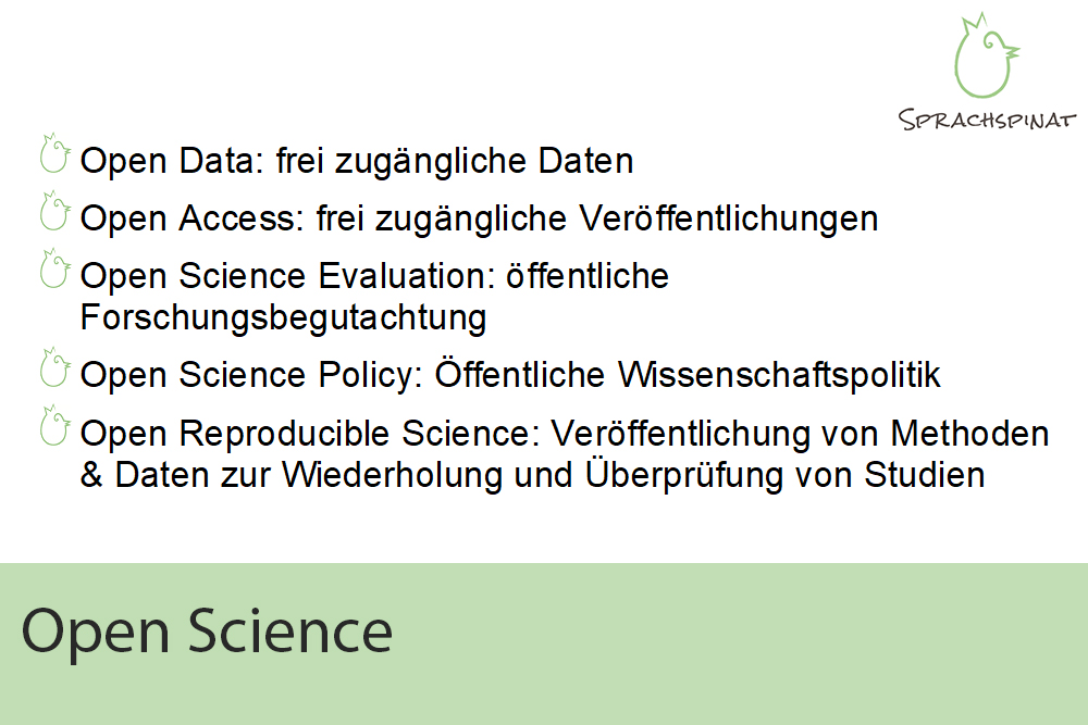 Open Science: Open Data, Open Access, Open Research Evaluation, Open Research Policy, Open Reproducible Science