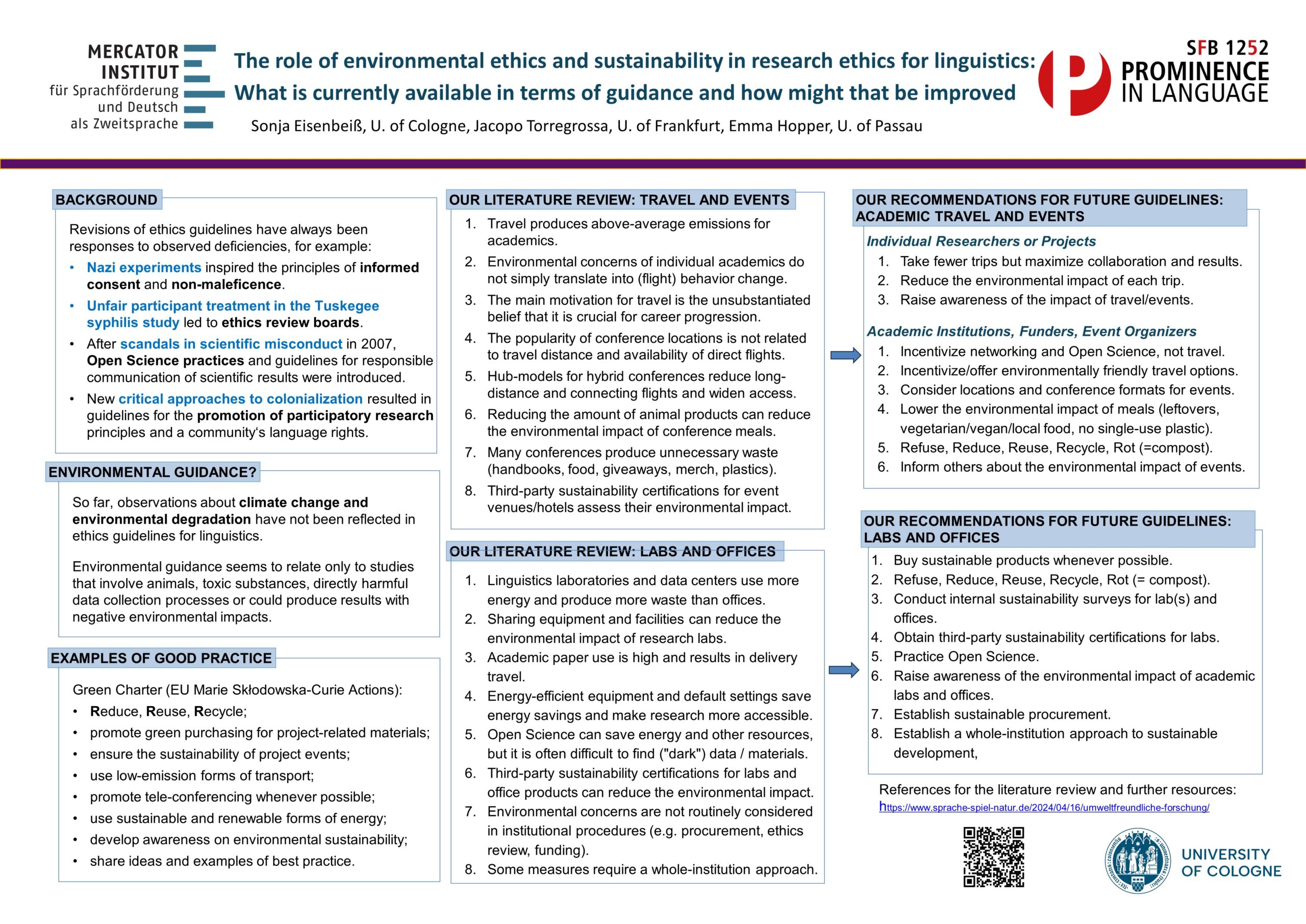 Poster für das 2. Forum Nachhaltigkeit der Universität zu Köln, 22.4.2024